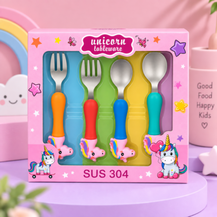 Unicorn Spoon and Fork Cutlery set for Kids