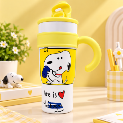 1200ML Snoopy Steel Tumbler with Straw
