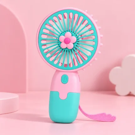 Mini Rechargeable Flower Theme Hand Fan
